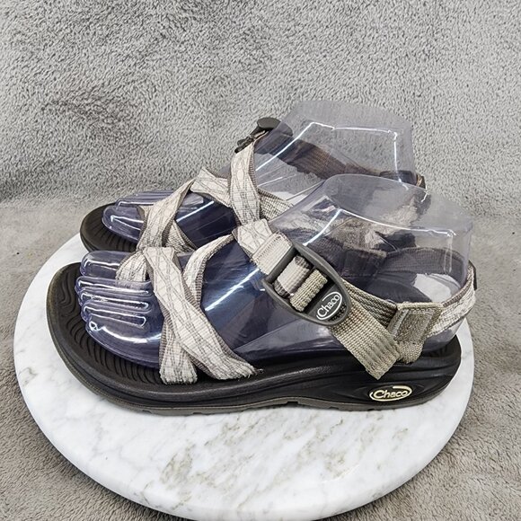 Chaco Shoes Womens Size 6 Gray Z Volv 2 Adjustable Straps Non-Marking Sandals - Picture 1 of 12